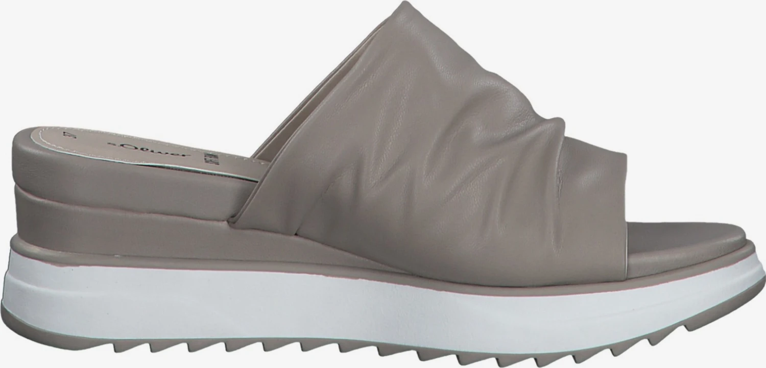 S.Oliver Sandalen Met Hak Muiltjes Dames Taupe 4 S.Oliver Sandalen Met Hak Muiltjes Dames Taupe - Afbeelding 4