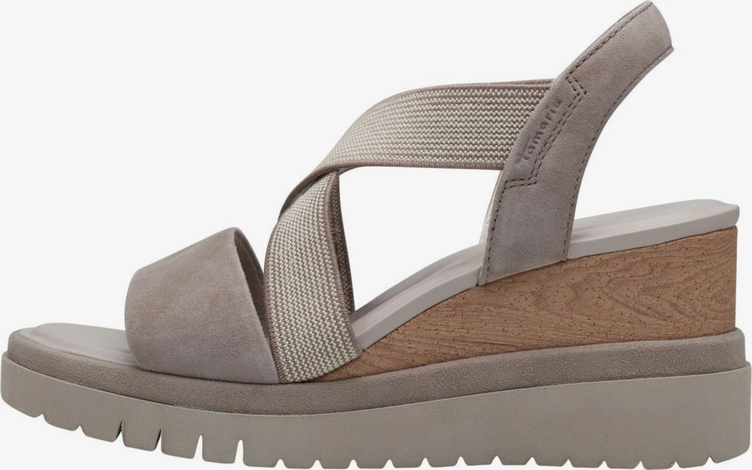 Tamaris Sandalen Met Hak Sandaal Dames Taupe 4 Tamaris Sandalen Met Hak Sandaal Dames Taupe - Afbeelding 4
