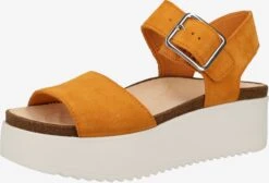 Clarks Sandalen Met Hak Sandalen Met Riem Dames Safraan