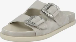 Plateau Sandalen Muiltjes Smaragda Dames Lichtgrijs