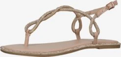 La Strada Slippers Teenslipper Dames Donkerbeige