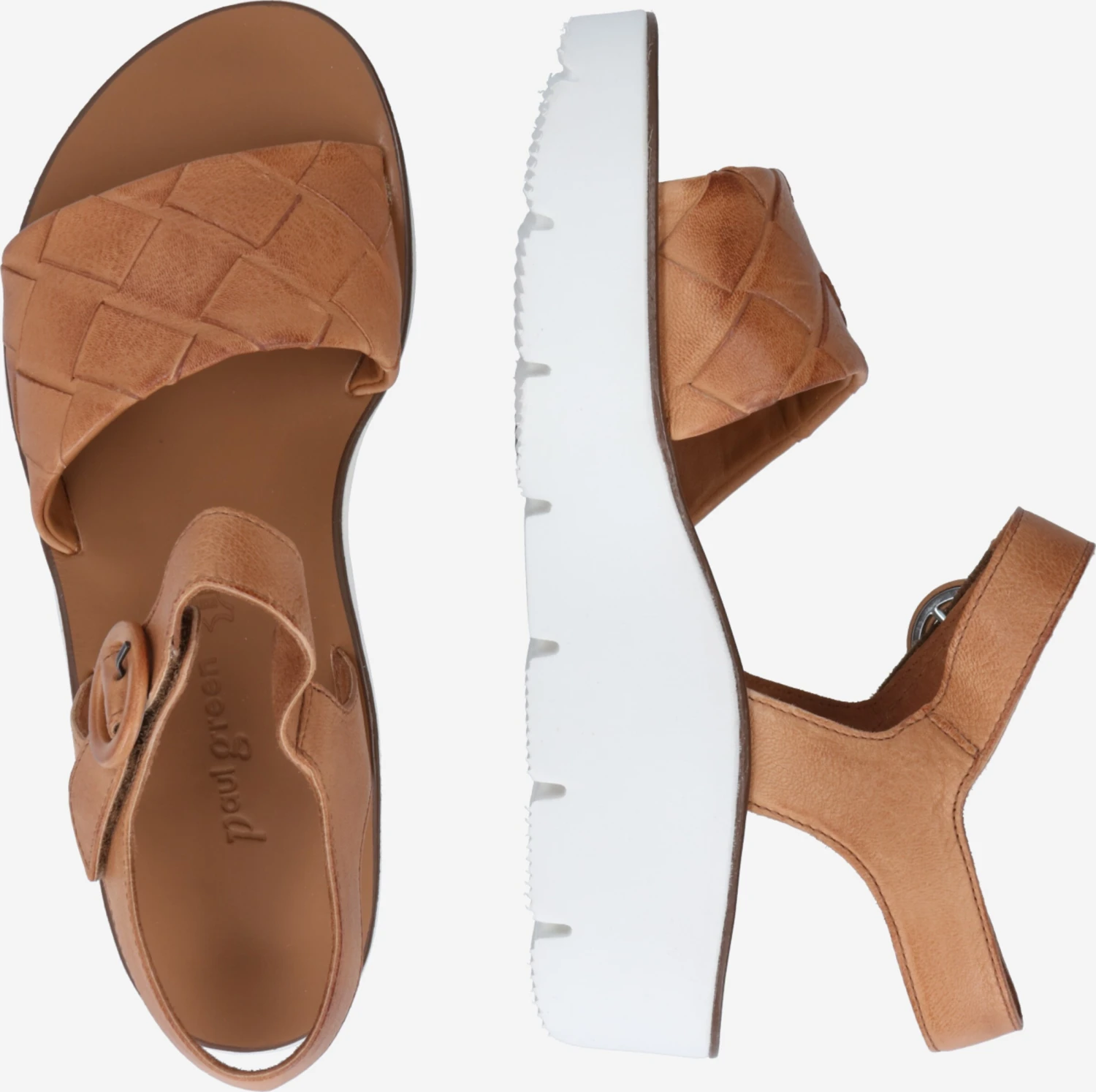 Paul Green Sandalen Met Hak Sandalen Met Riem Dames Cognac 2 Paul Green Sandalen Met Hak Sandalen Met Riem Dames Cognac - Afbeelding 2