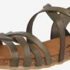 Sandalen Met Bandjes Sandalen Met Riem Dames Donkergroen