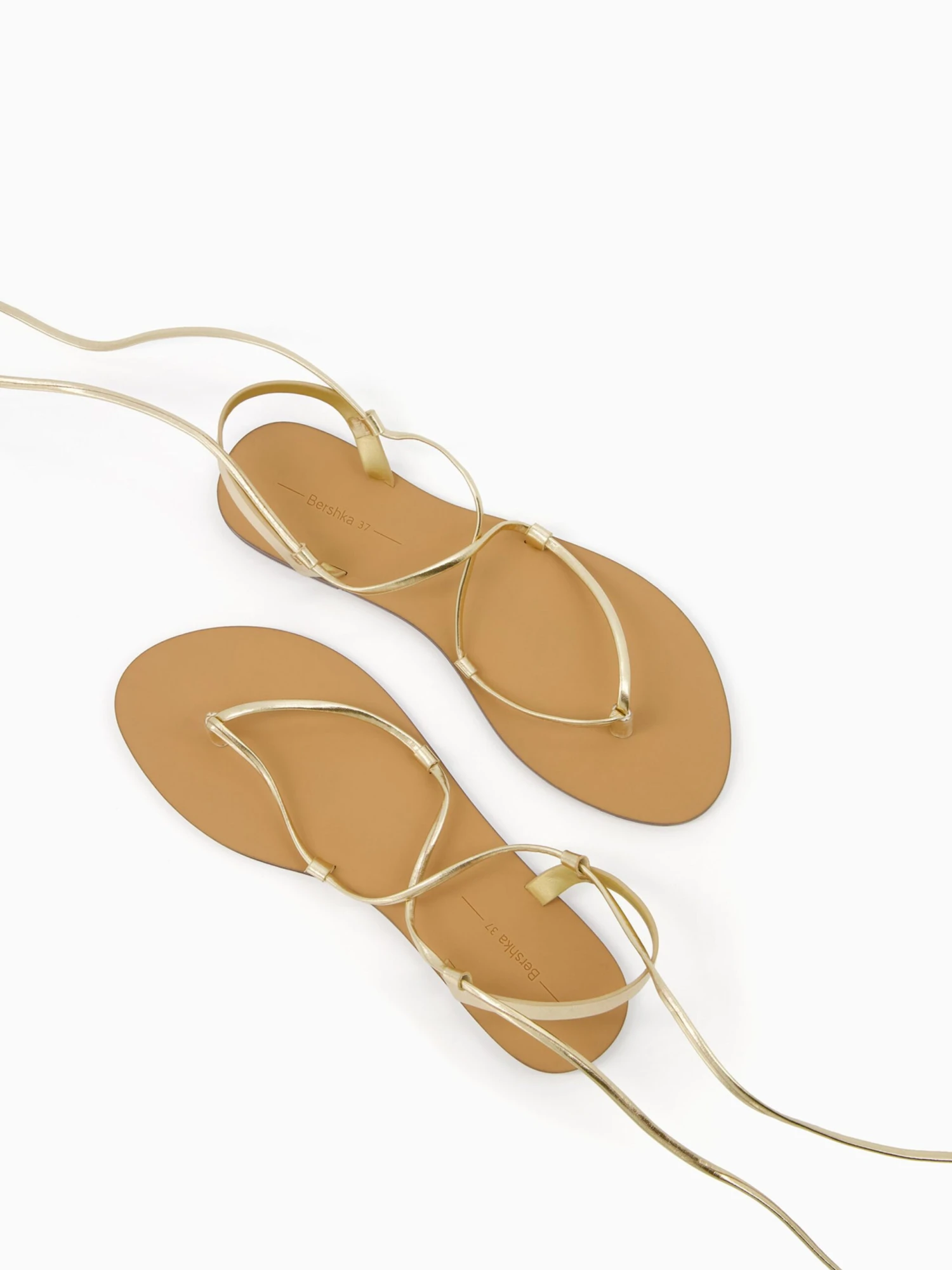 BERSHKA Slippers Teenslipper Dames Goud 4 BERSHKA Slippers Teenslipper Dames Goud - Afbeelding 4