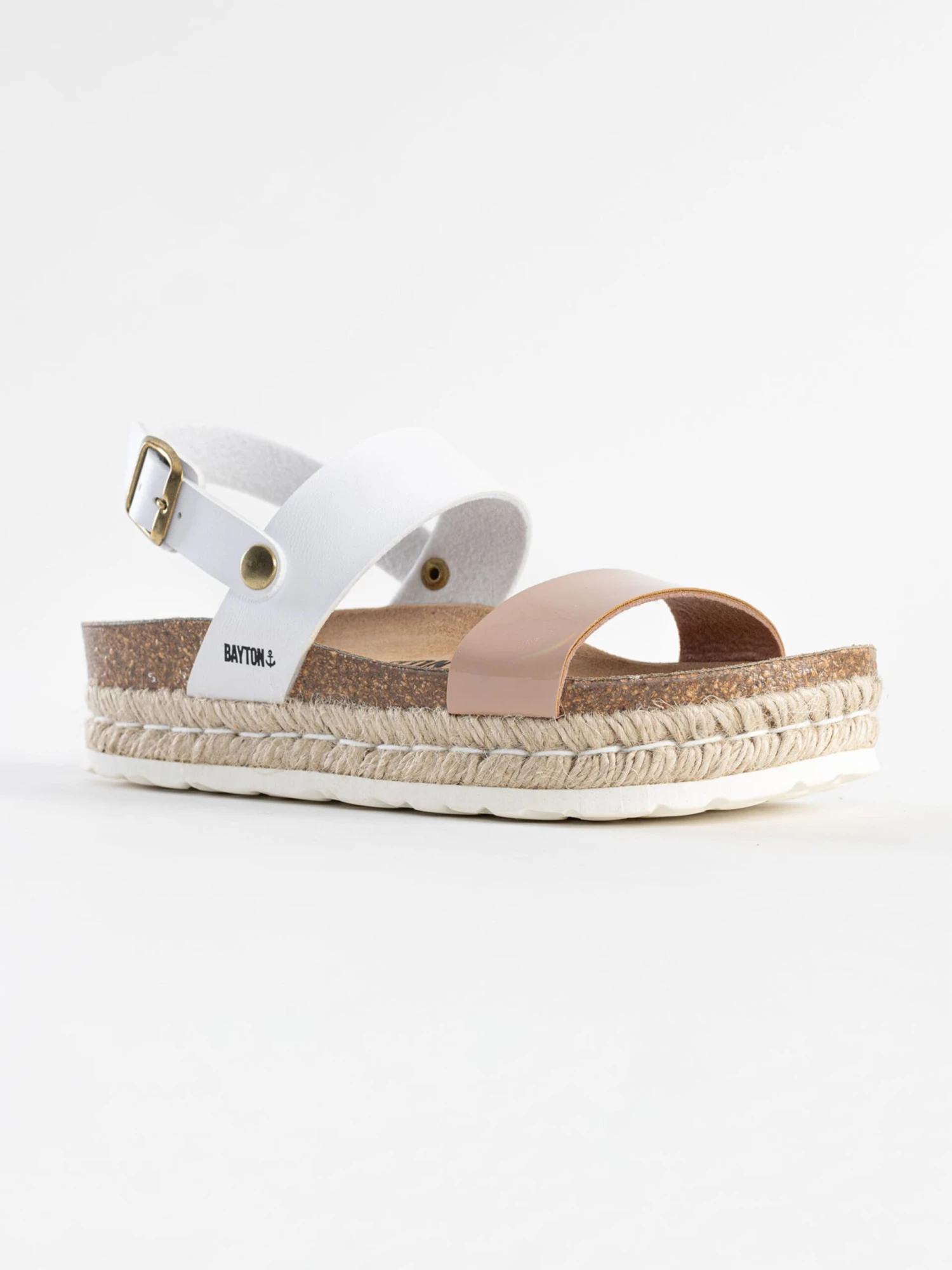 Plateau Sandalen Sandaal Gaceo Dames Nude / Wit 7 Plateau Sandalen Sandaal Gaceo Dames Nude / Wit - Afbeelding 7