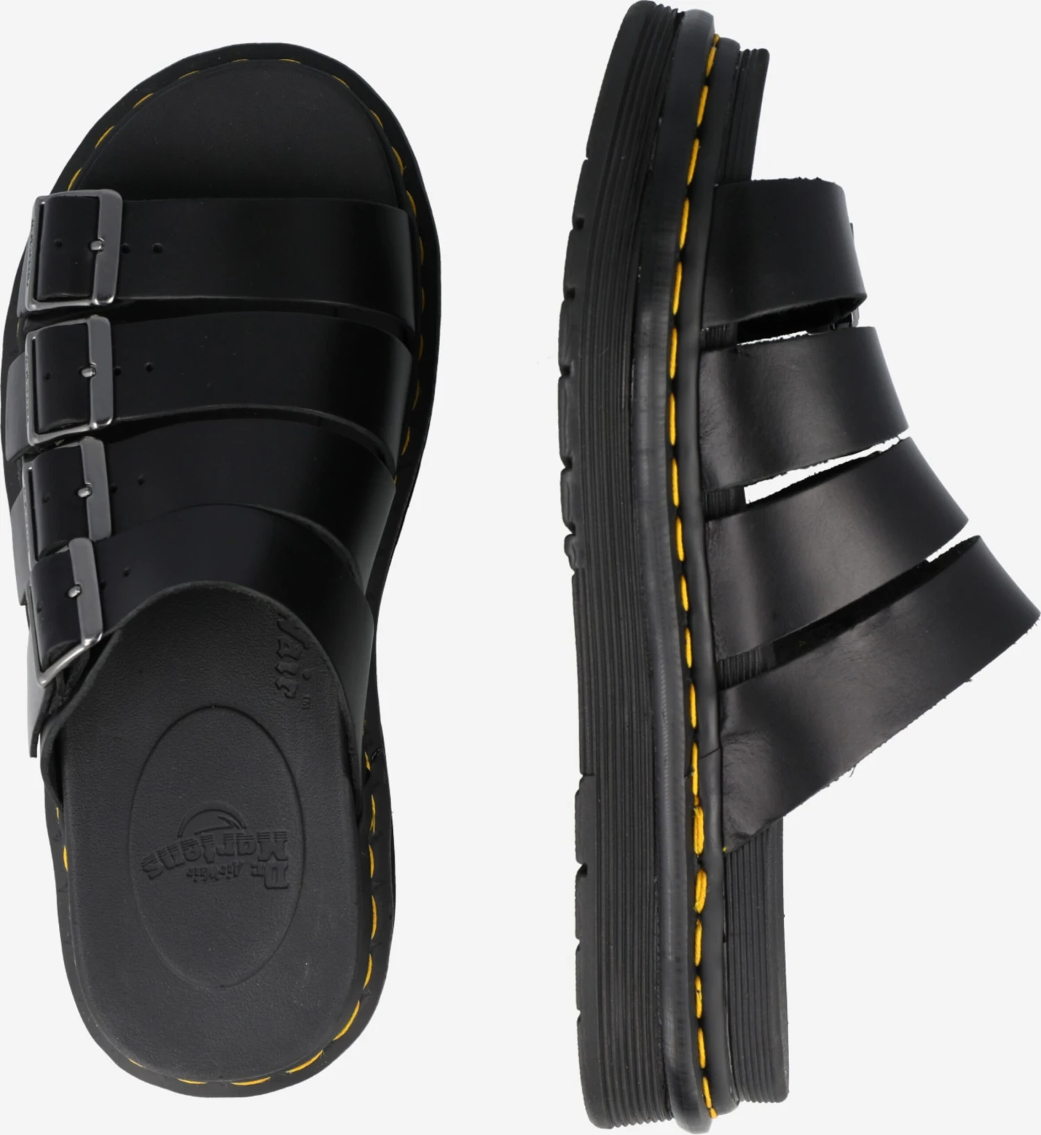 Dr. Martens Plateau Sandalen Muiltjes Tate Dames Zwart 2 Dr. Martens Plateau Sandalen Muiltjes Tate Dames Zwart - Afbeelding 2