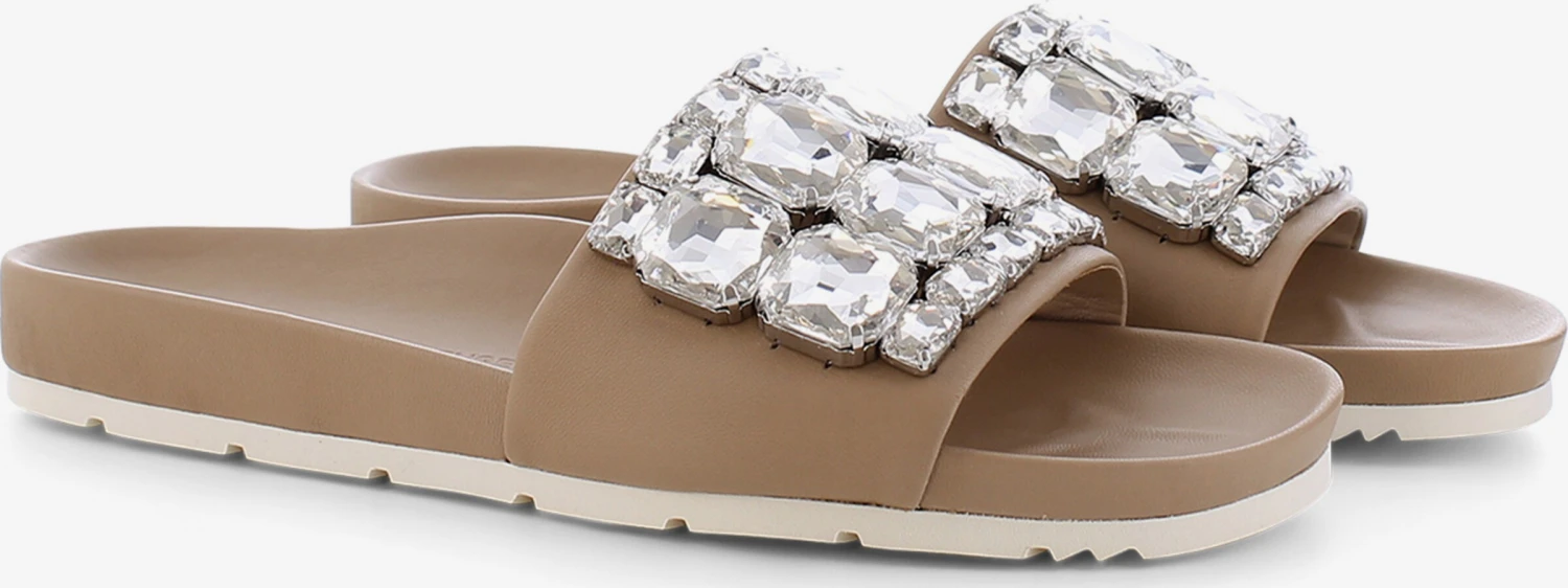 Kennel & Schmenger Plateau Sandalen Muiltjes LOVE Dames Lichtbruin 2 Kennel & Schmenger Plateau Sandalen Muiltjes LOVE Dames Lichtbruin - Afbeelding 2