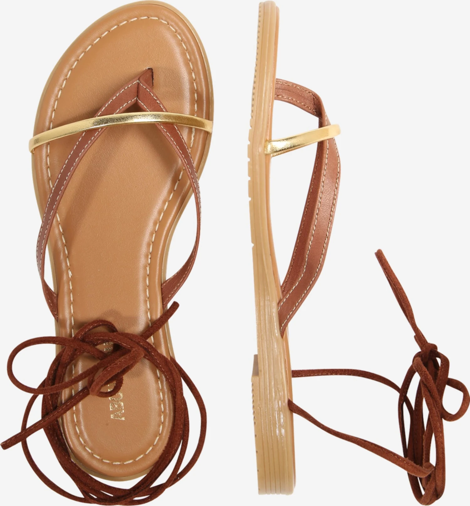 About You Slippers Teenslipper Line Dames Cognac 2 About You Slippers Teenslipper Line Dames Cognac - Afbeelding 2