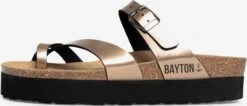 Plateau Sandalen Muiltjes Andromac Dames Goud