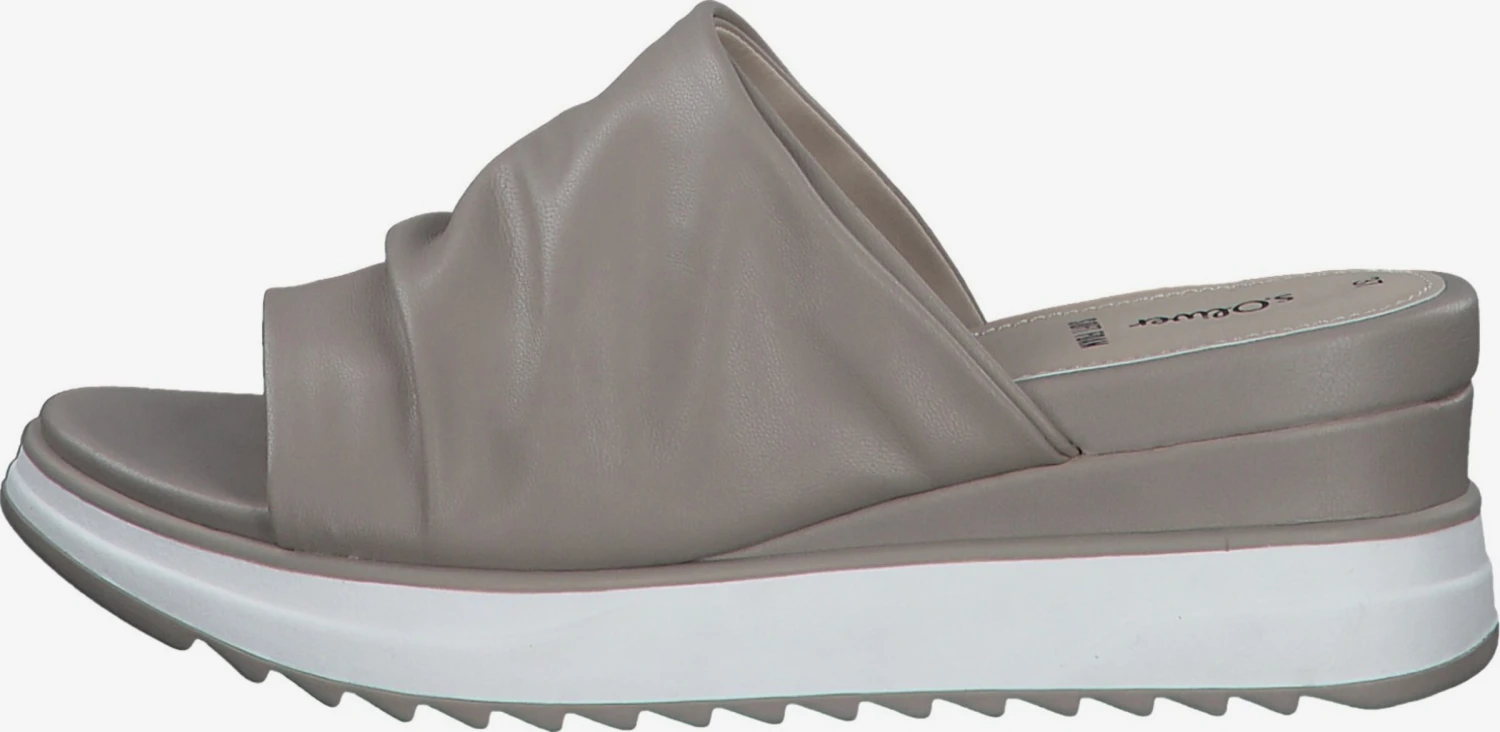 S.Oliver Sandalen Met Hak Muiltjes Dames Taupe 2 S.Oliver Sandalen Met Hak Muiltjes Dames Taupe - Afbeelding 2