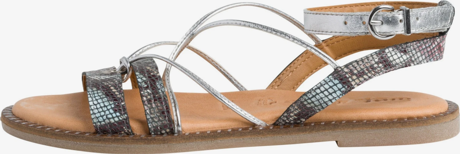 Tamaris Sandalen Met Bandjes Sandalen Met Riem Dames Zilver 4 Tamaris Sandalen Met Bandjes Sandalen Met Riem Dames Zilver - Afbeelding 4