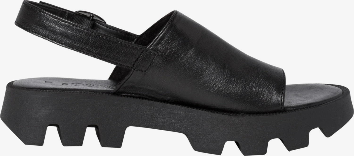 S.Oliver Plateau Sandalen Sandaal Dames Zwart 3 S.Oliver Plateau Sandalen Sandaal Dames Zwart - Afbeelding 3
