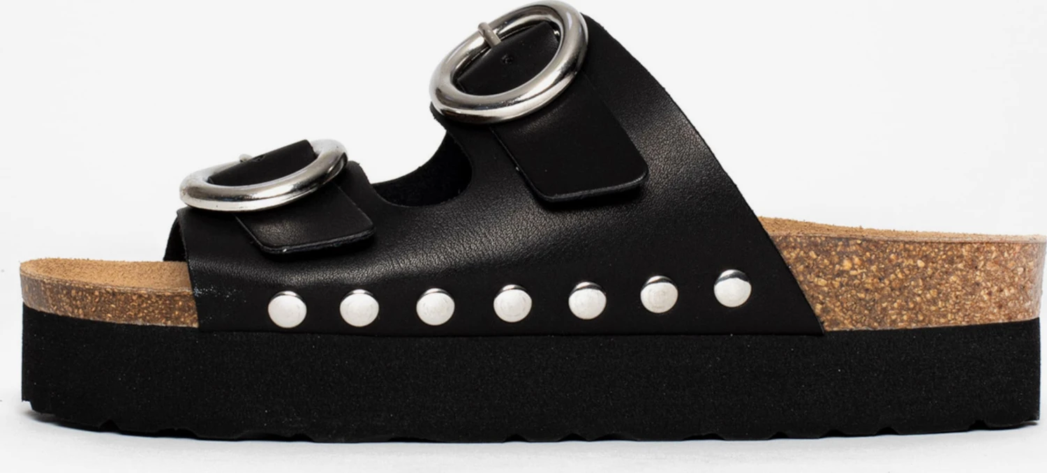 Plateau Sandalen Muiltjes Barcelone Dames Zwart 1 Plateau Sandalen Muiltjes Barcelone Dames Zwart