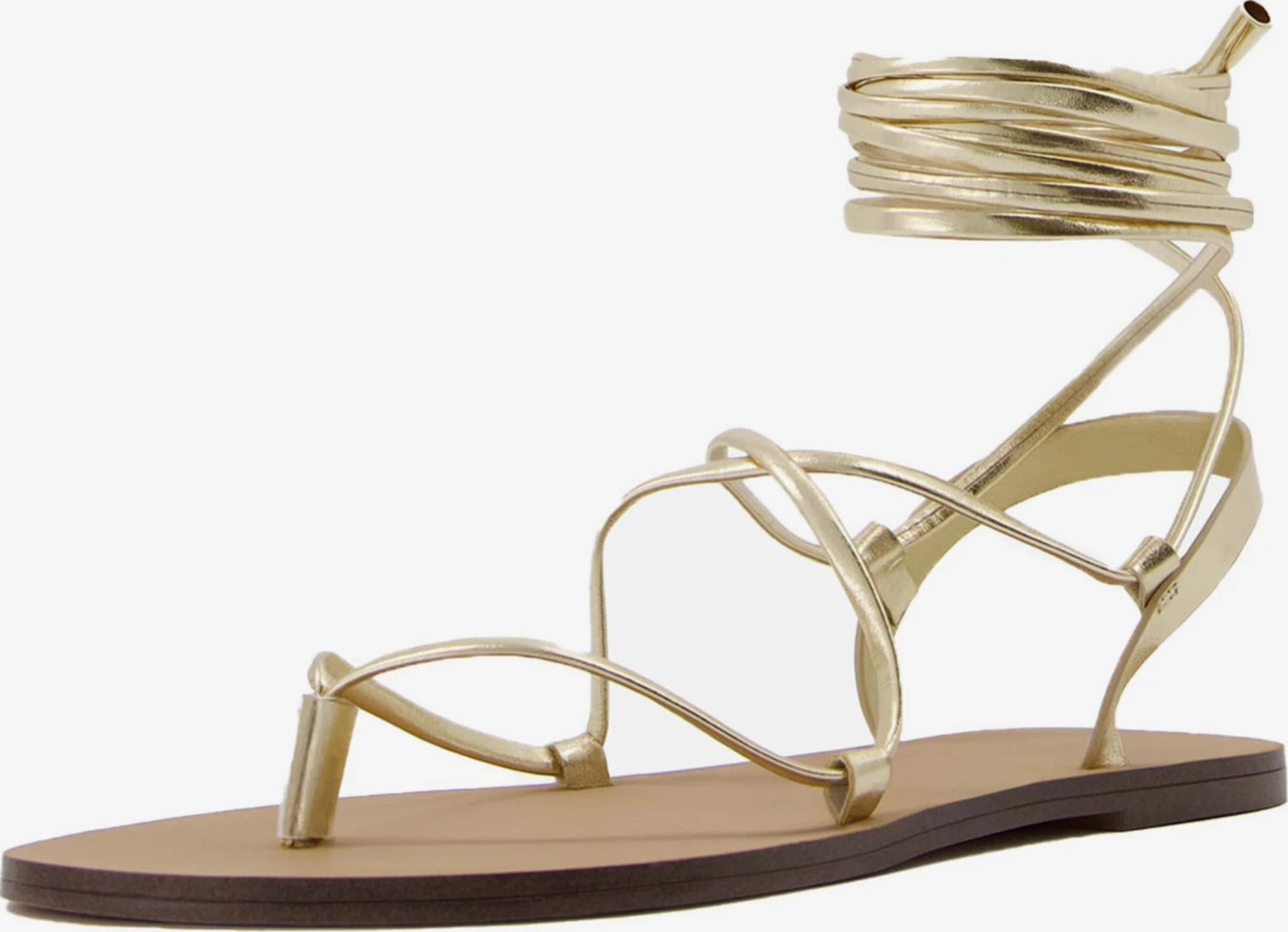 BERSHKA Slippers Teenslipper Dames Goud 1 BERSHKA Slippers Teenslipper Dames Goud