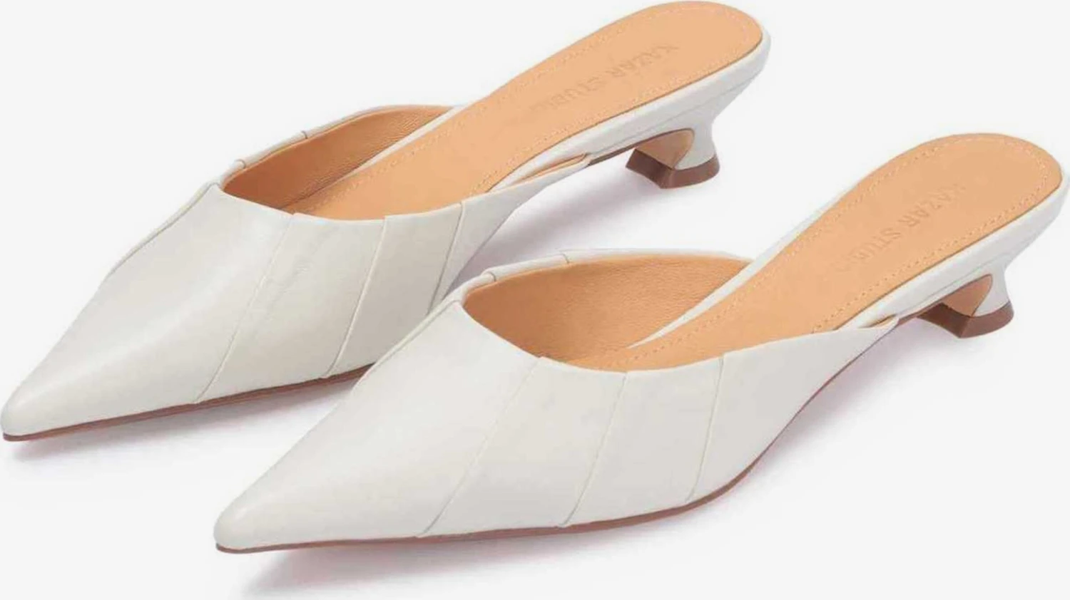 Kazar Studio Sandalen Met Hak Muiltjes Dames Offwhite 2 Kazar Studio Sandalen Met Hak Muiltjes Dames Offwhite - Afbeelding 2