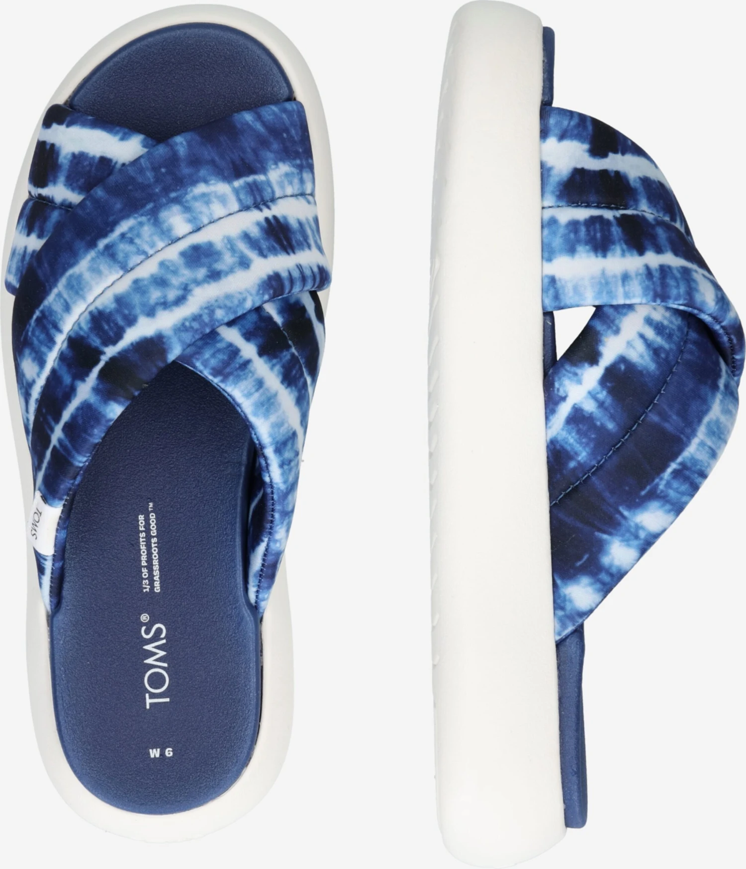 Toms Plateau Sandalen Sandaal ALPARGATA MALLOW CROSSOVER Dames Navy 2 Toms Plateau Sandalen Sandaal ALPARGATA MALLOW CROSSOVER Dames Navy - Afbeelding 2