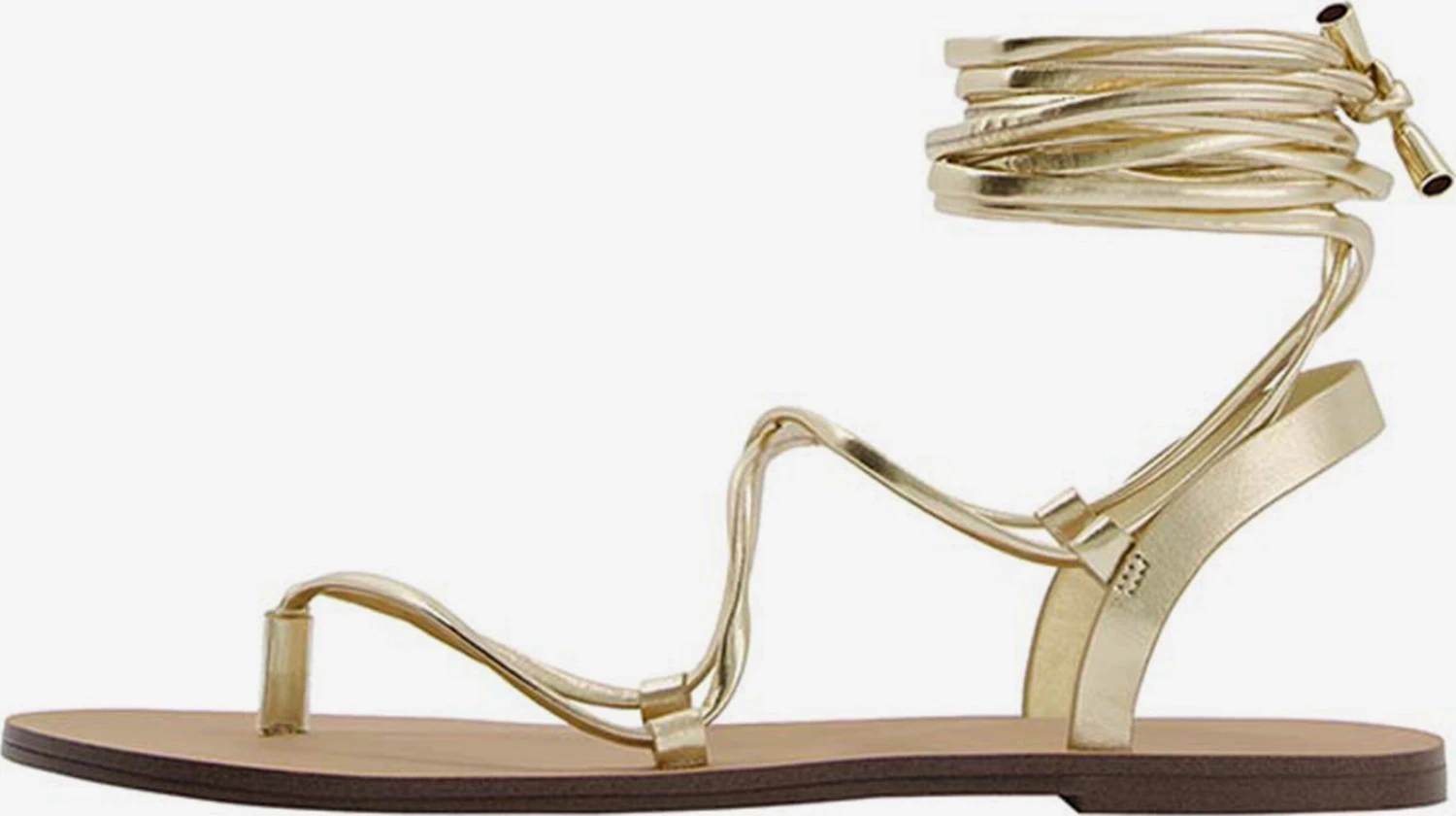 BERSHKA Slippers Teenslipper Dames Goud 2 BERSHKA Slippers Teenslipper Dames Goud - Afbeelding 2