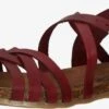 Sandalen Met Bandjes Sandalen Met Riem Dames Donkerrood