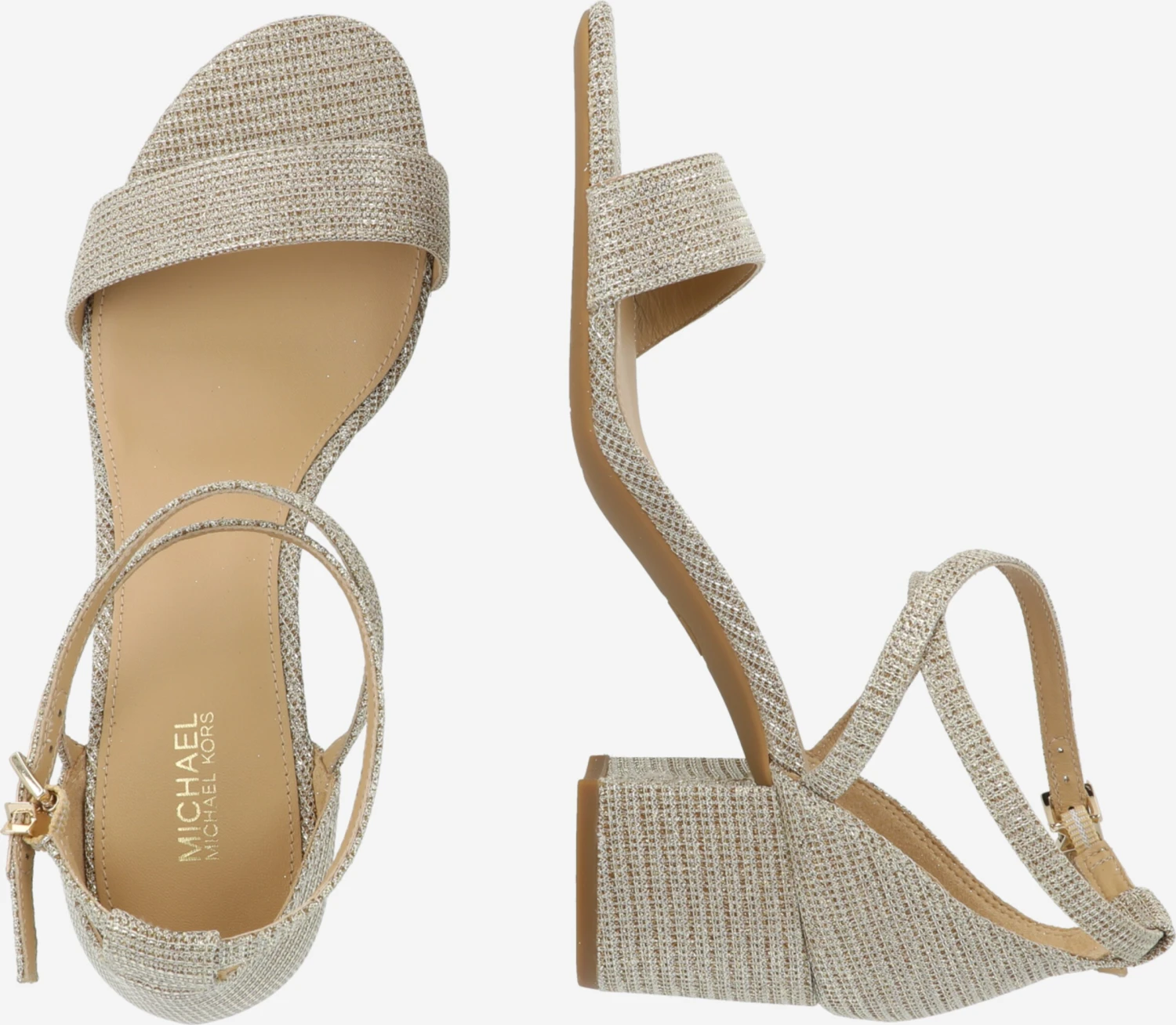 MICHAEL Michael Kors Sandalen Met Hak Sandalen Met Riem SERENA Dames Goud 2 MICHAEL Michael Kors Sandalen Met Hak Sandalen Met Riem SERENA Dames Goud - Afbeelding 2