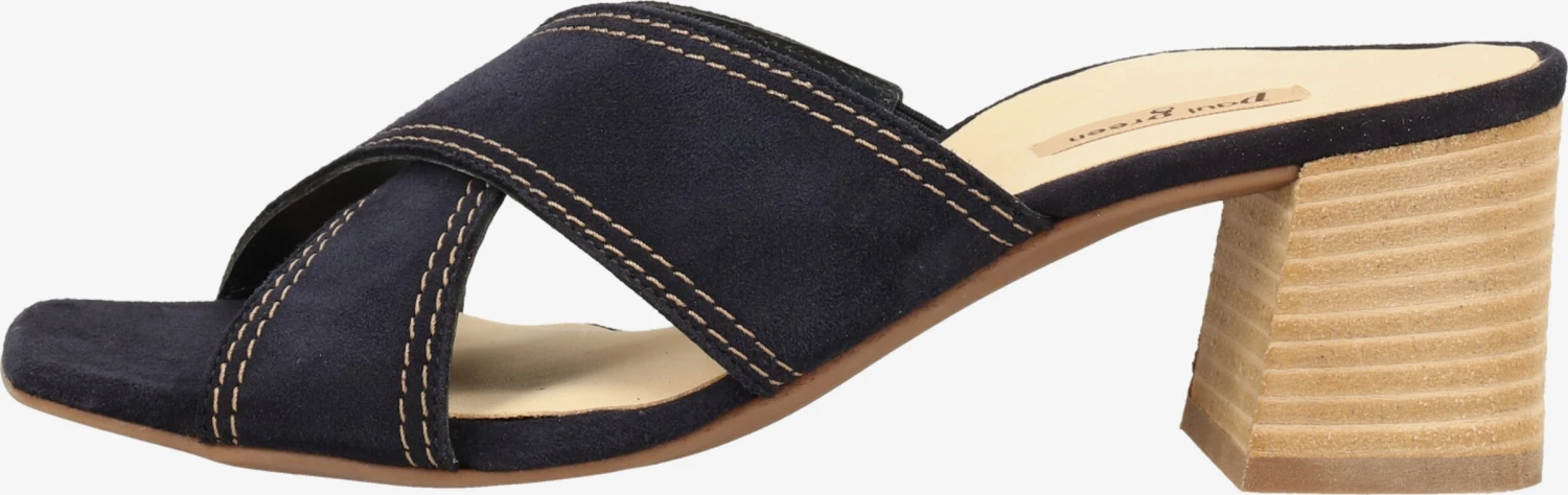 Paul Green Sandalen Met Hak Muiltjes Dames Navy 2 Paul Green Sandalen Met Hak Muiltjes Dames Navy - Afbeelding 2
