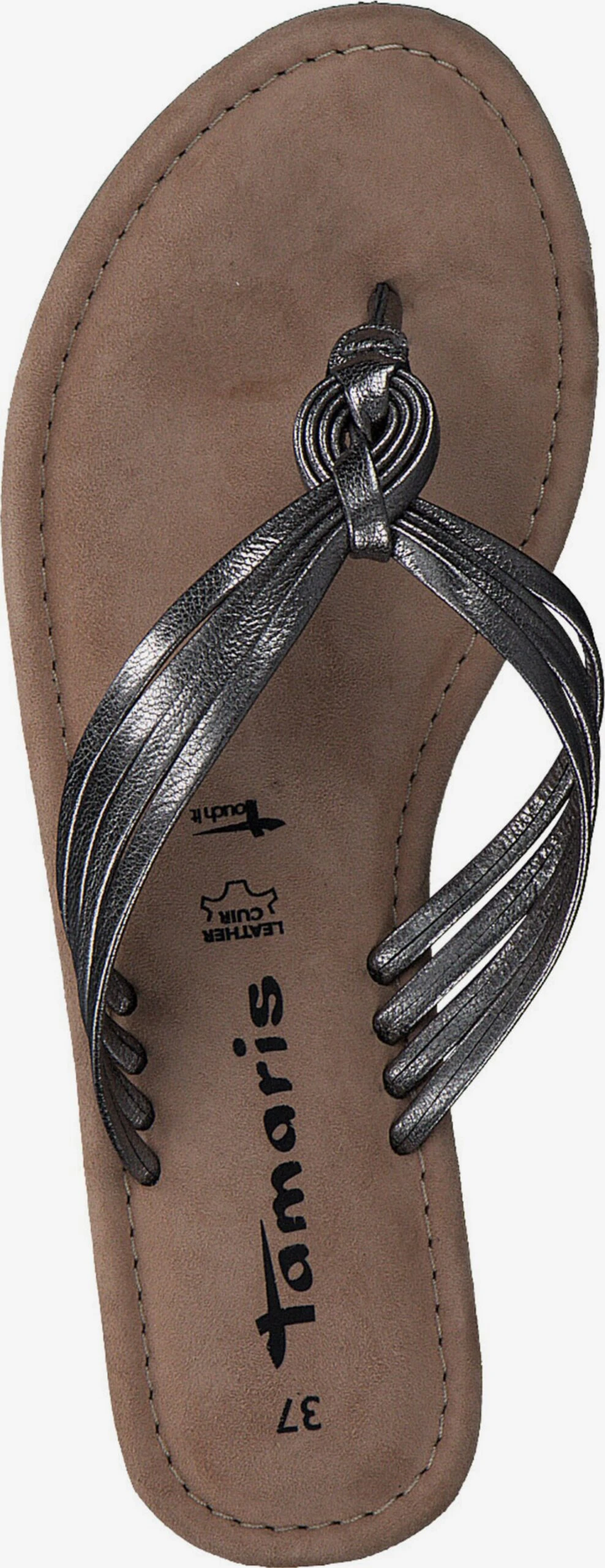 Tamaris Slippers Teenslipper Dames Grafiet 4 Tamaris Slippers Teenslipper Dames Grafiet - Afbeelding 4