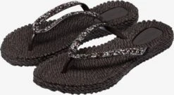 ILSE JACOBSEN Slippers Teenslipper CHEERFUL03G Dames Zwart -Tamaris Winkel cfc9f20f19b69aa0efd0ac5713a86e45