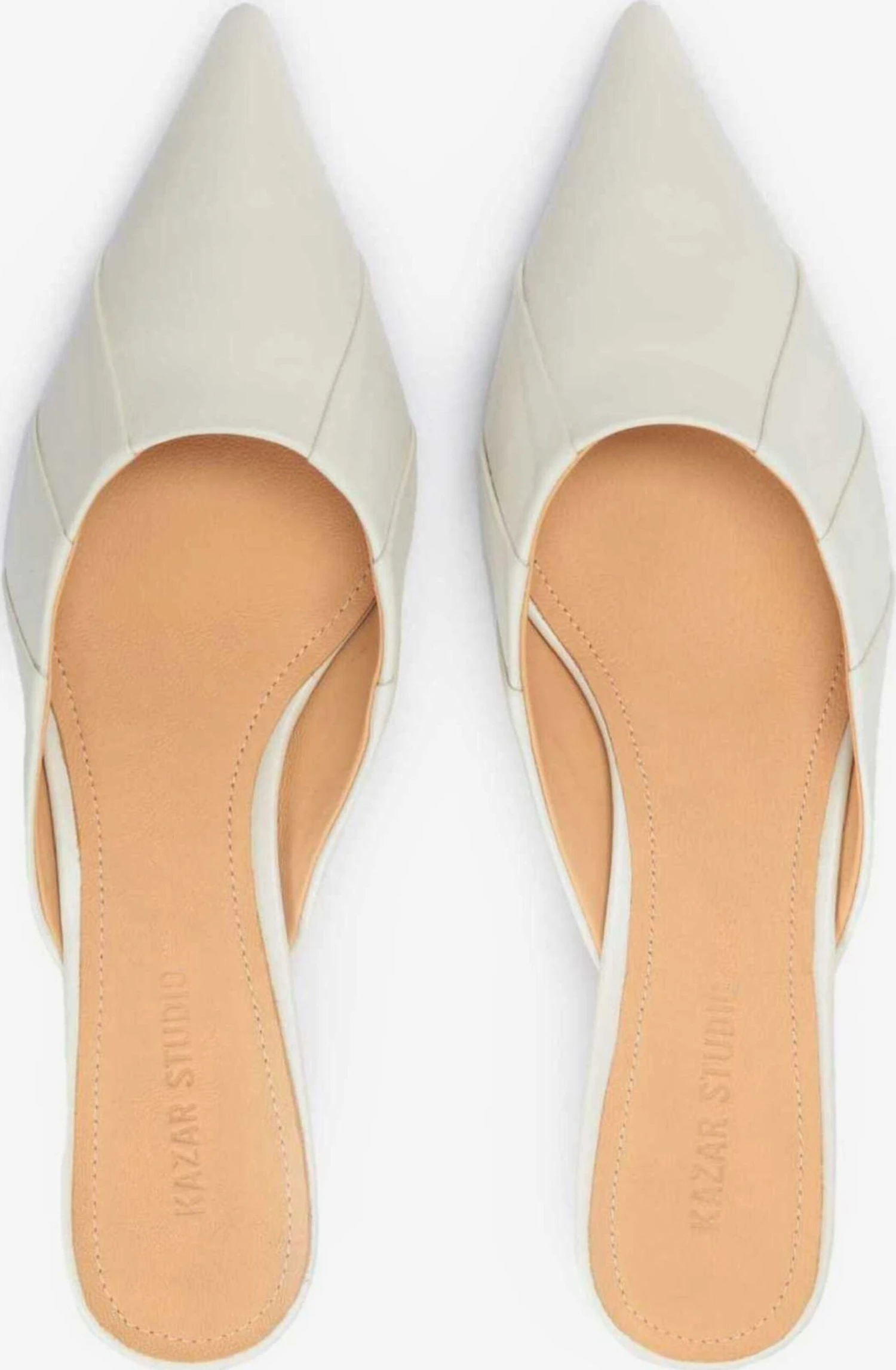 Kazar Studio Sandalen Met Hak Muiltjes Dames Offwhite 4 Kazar Studio Sandalen Met Hak Muiltjes Dames Offwhite - Afbeelding 4