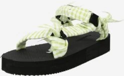 WAREHOUSE Plateau Sandalen Sandaal Dames Lichtgroen