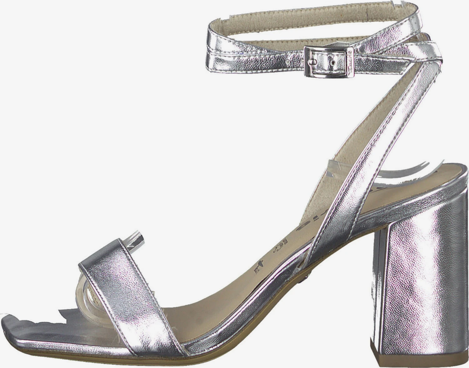 Tamaris Sandalen Met Hak Sandaal Dames Zilver 2 Tamaris Sandalen Met Hak Sandaal Dames Zilver - Afbeelding 2