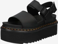 Dr. Martens Plateau Sandalen Sandaal Voss Quad Dames Zwart